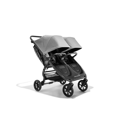 Baby Jogger City Mini GT2 All-Terrain Double Stroller, Forever Air Rubber Tires, All-Wheel Suspension, Twin Stroller with Belly Bar, Leatherette Handlebar, Premium Fabric, Amazon