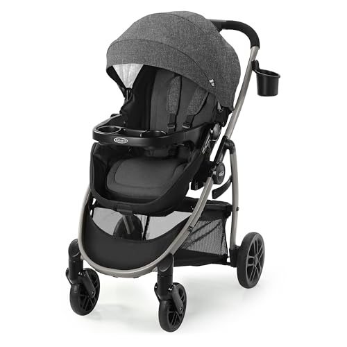Graco Modes Pramette Stroller, 3-in-1 Baby Stroller, 3 Modes: Infant Car Seat Carrier (Car Seat Not Included), Infant Pramette to Toddler Stroller with Reversible Seat and One-Hand Fold, Redmond