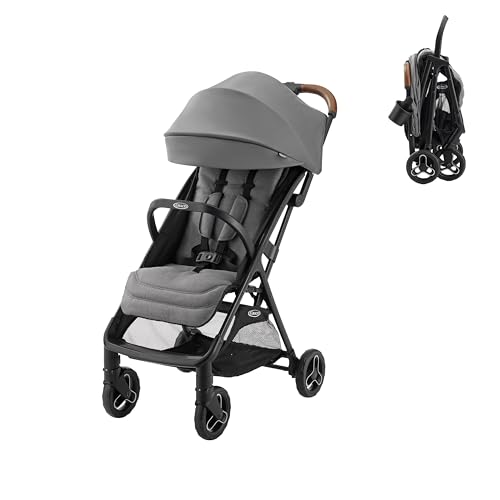 Graco Ready2Jet Compact Stroller Overhead Friendly Compact Travel Stroller with Automatic Fold, Kingston