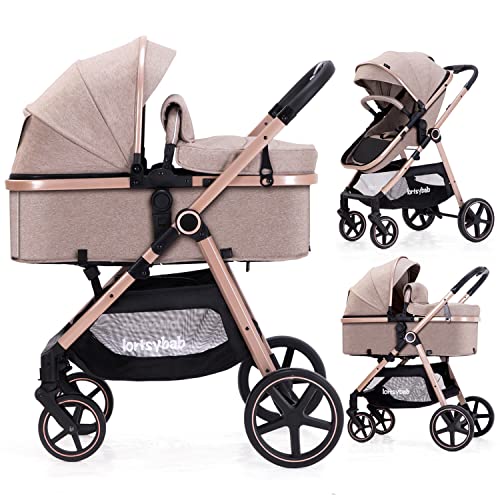Lortsybab 2-in-1 Baby Stroller - Folding Infant Newborn Pram Stroller — Size, capacity and configuration