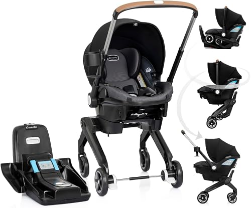 Evenflo Shyft DualRide Infant Car Seat Stroller Combo with Carryall St — Our recommended configuration for best results