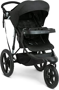 Delta Children Apollo Jogging Stroller - Shock Absorbing Frame with Large Canopy