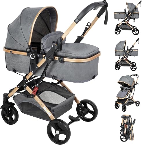 2 in 1 Baby Stroller Newborn Stroller Foldable Convertible Infant Stro — Real-world performance testing in action