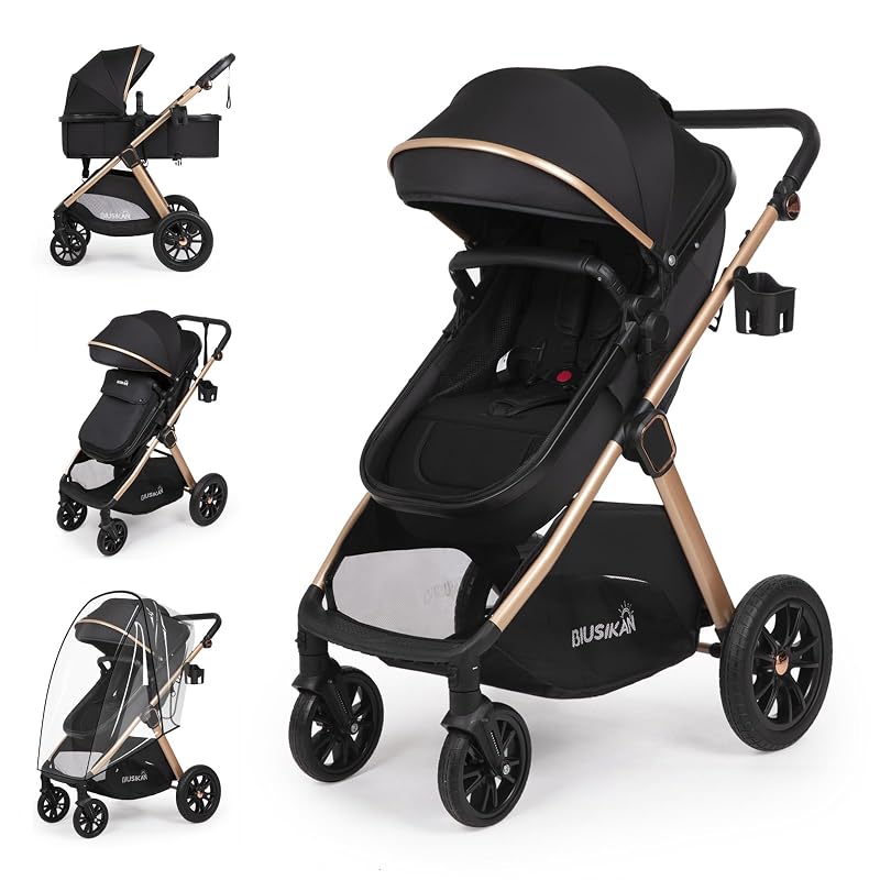6-in-1 Convertible Baby Stroller with Bassinet Pushchair