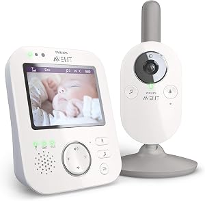 PHILIPS Avent Digital Baby Monitor with Camera and Audio, 3.5" Display, 2-Way Talk, Night Vision, Temperature, 980ft Range, No Wi-Fi