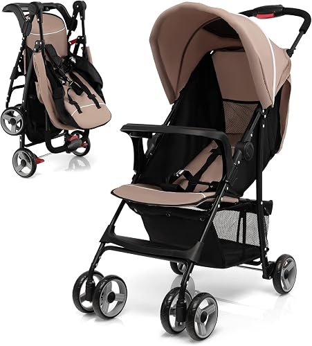 HONEY JOY Travel Stroller, Quick Fold Lightweight Baby Umbrella Stroll — Build quality and design details up close
