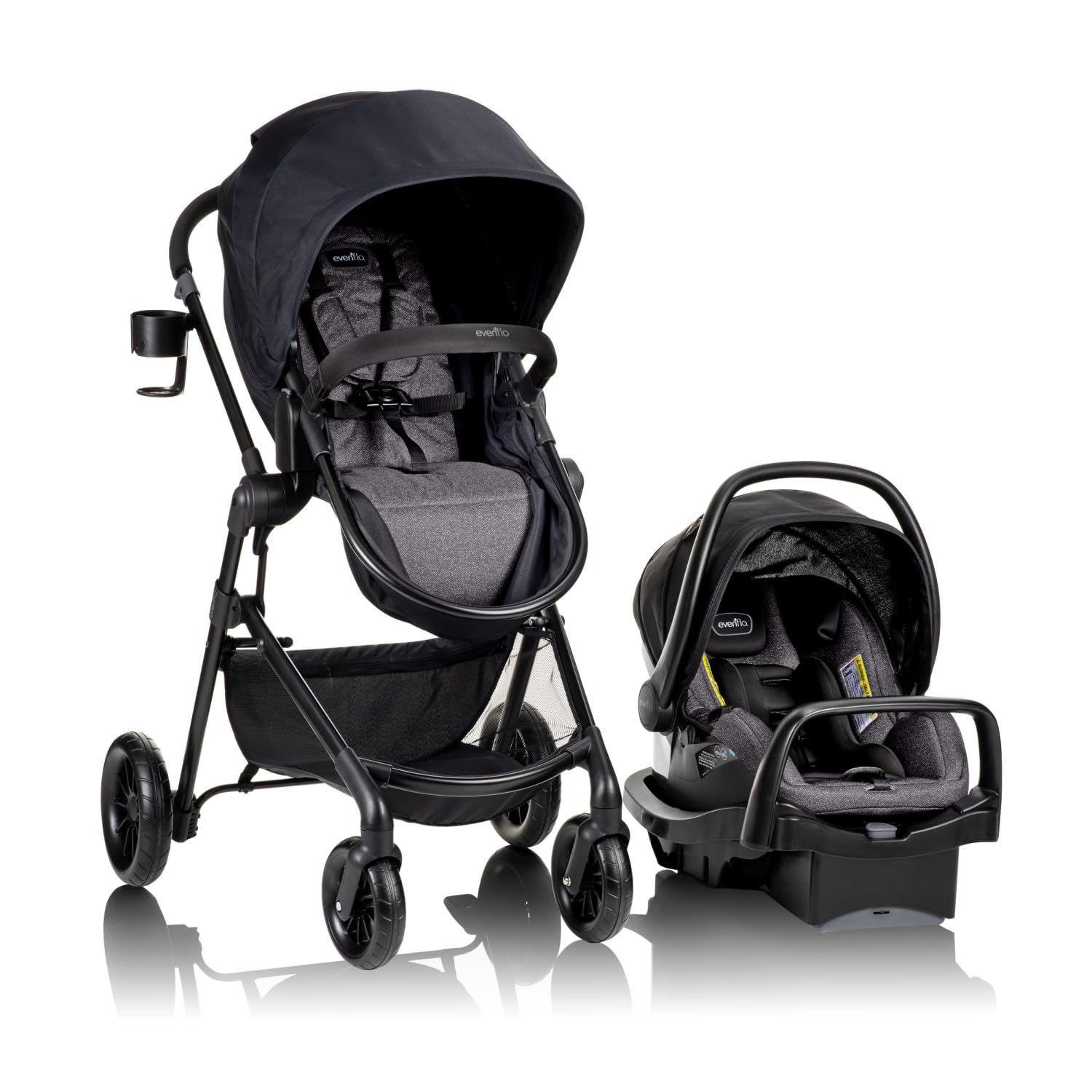 Evenflo Pivot Modular Travel System with LiteMax Preemie and Infant Ca — Build quality and design details up close