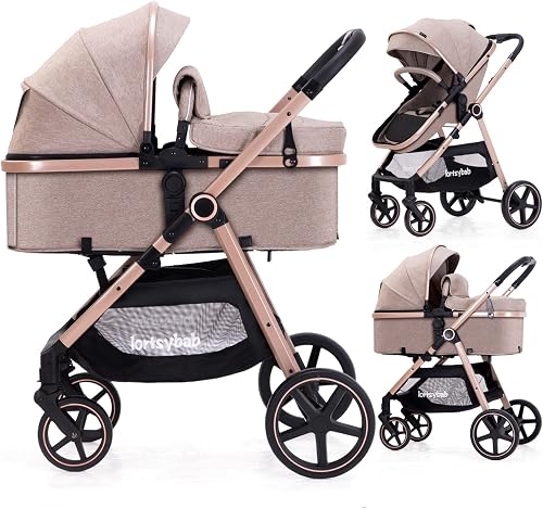 Lortsybab 2-in-1 Baby Stroller - Folding Infant Newborn Pram Stroller — Real-world performance testing in action