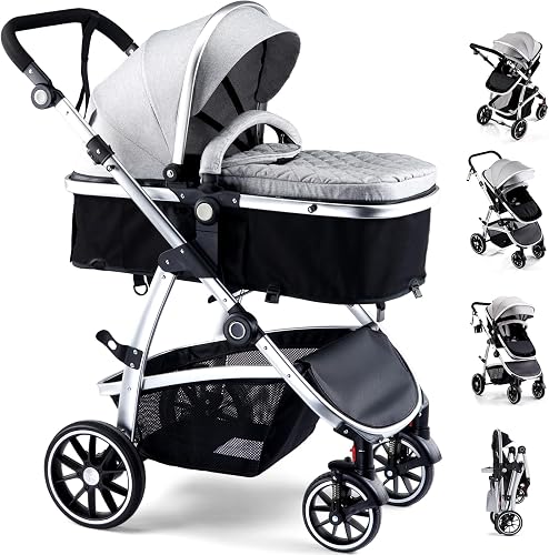 Hagaday Baby Stroller, 2-in-1 Reversible Toddler Seat with Basket Mode — Real-world performance testing in action