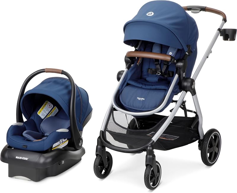 Maxi-Cosi Zelia Luxe 5-in-1 Modular - Baby Travel System Car Seat and Stroller, Infant Car Seat and Stroller Combo, Baby ...