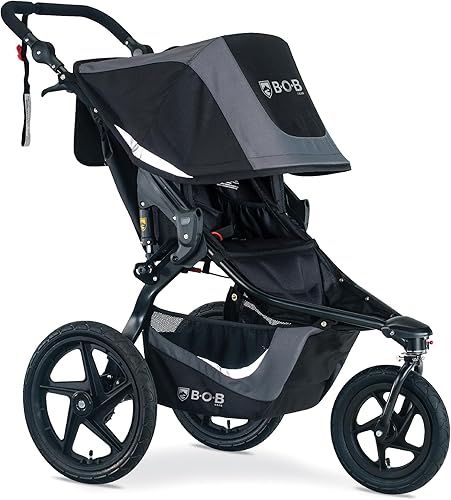 BOB Gear Revolution Flex 3.0 Jogging Stroller, Graphite Black — Build quality and design details up close