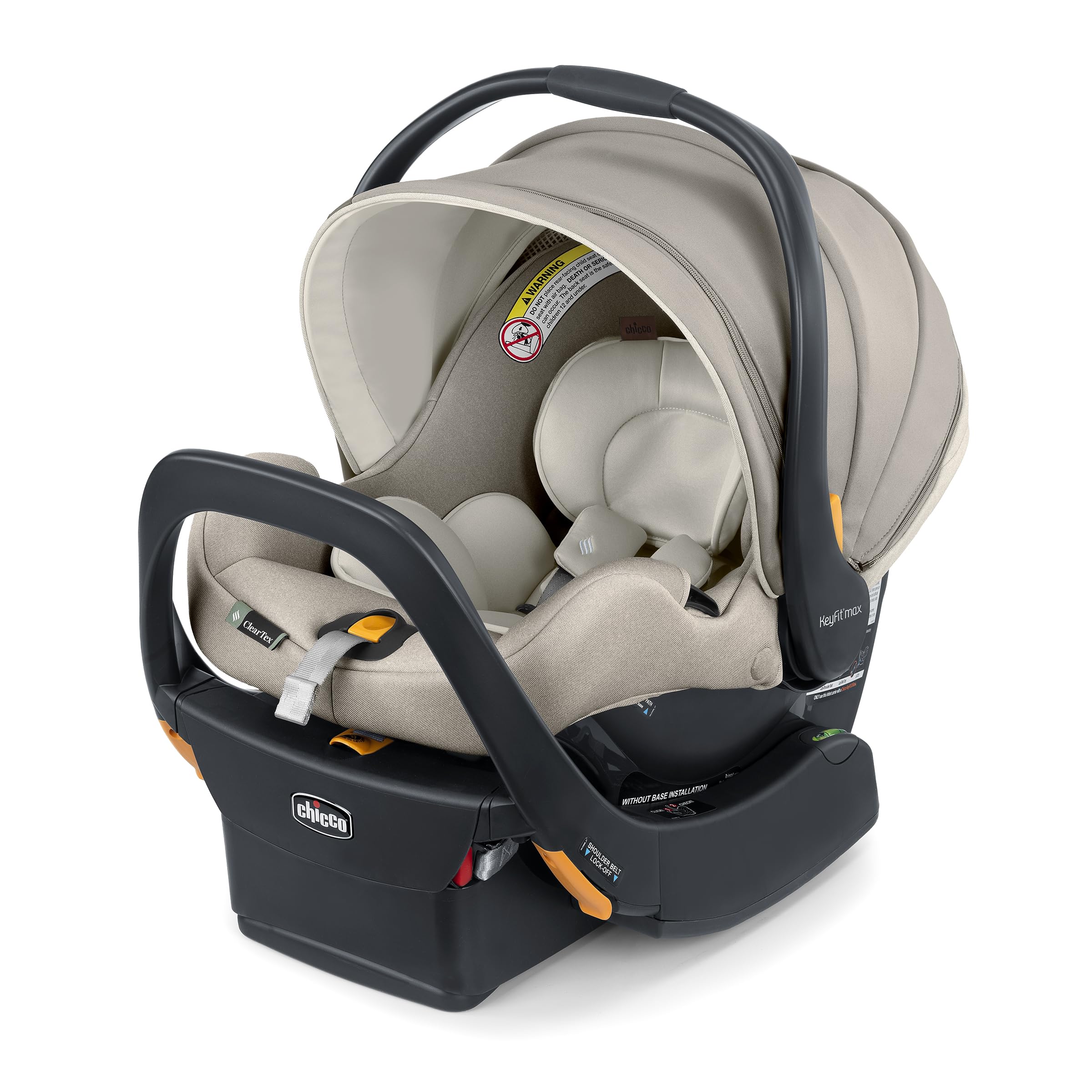 Chicco KeyFit Max Zip ClearTex Infant Car Seat and Base, Rear-Facing S — Our recommended configuration for best results