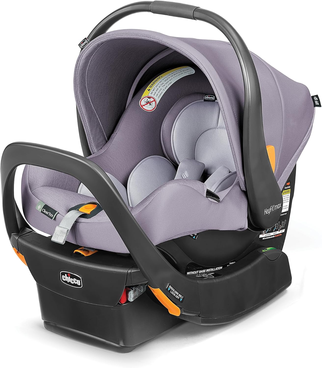 Chicco KeyFit Max ClearTex Infant Car Seat and Base, Rear-Facing Seat for Infants 4-30 lbs., Infant Head and Body Support,...